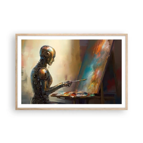 Plagát v ráme zo svetlého duba - Umenie budúcnosti - 91x61 cm