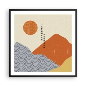 Plagát v čiernom ráme - V japonskom duchu - 60x60 cm