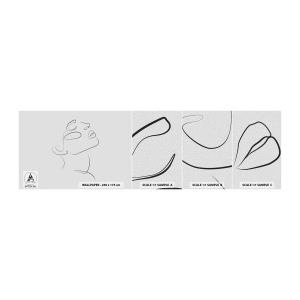 Vzorka Fototapeta Standard Eco - Meandre sna - Ženská tvár, Portrét ženy, Grafika - 100x30 cm