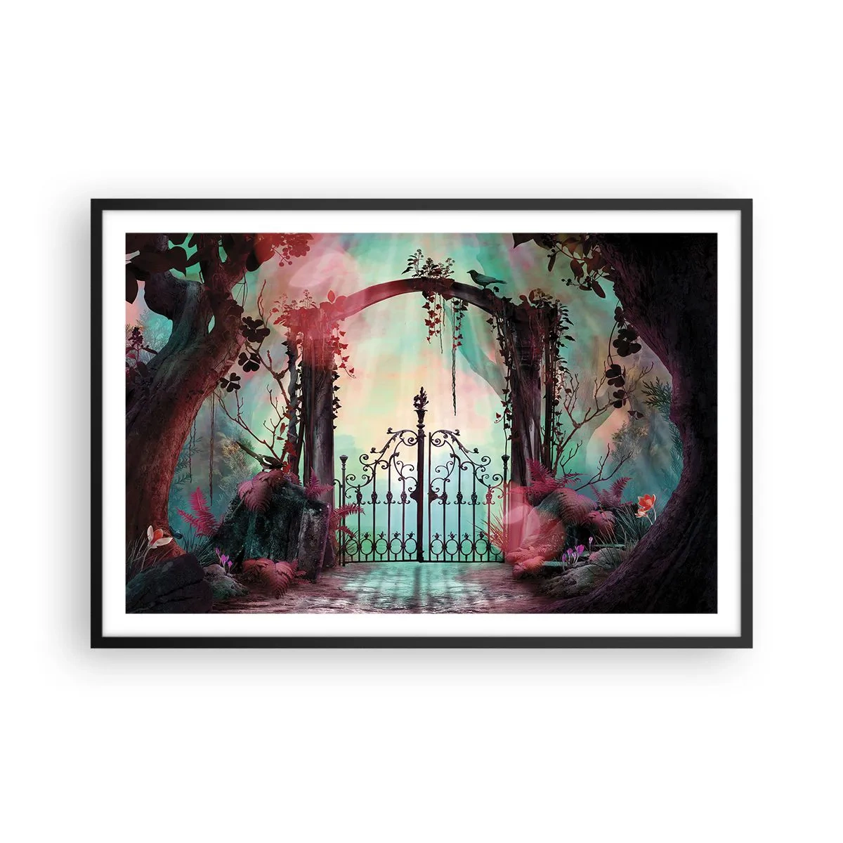 Plagát v čiernom ráme - Tajná záhrada - 91x61 cm