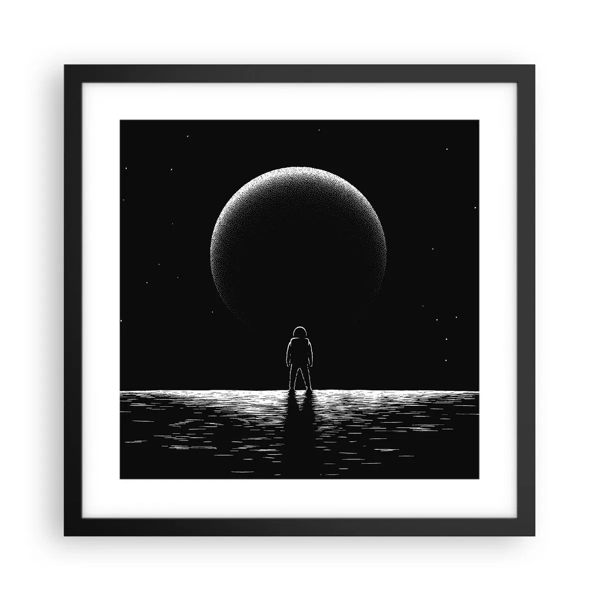 Plagát v čiernom ráme - Tvári v tvár - 40x40 cm