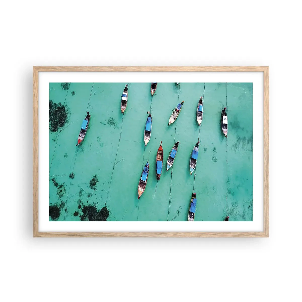 Plagát v ráme zo svetlého duba - V radostnom očakávaní - 70x50 cm