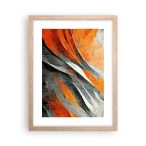 Plagát v ráme zo svetlého duba - Žiar a chlad - 30x40 cm