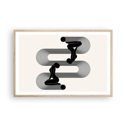 Plagát v ráme zo svetlého duba - Zmyselná symetria - 91x61 cm