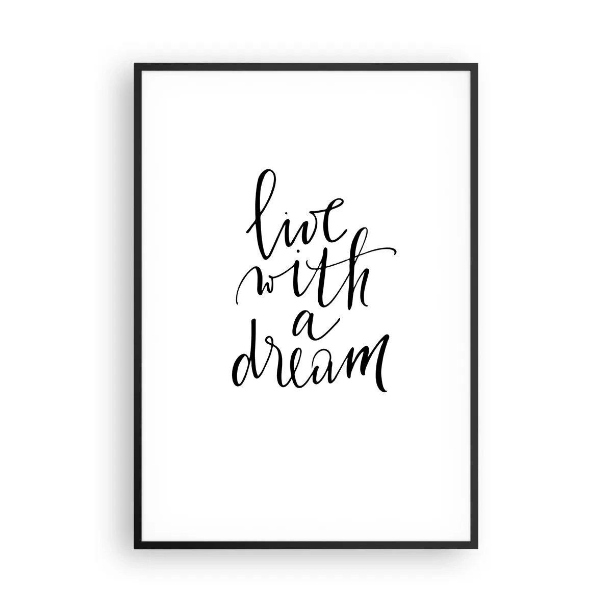 Plagát v čiernom ráme - Of course - 70x100 cm