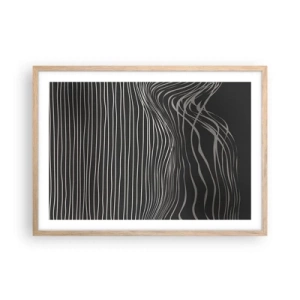 Plagát v ráme zo svetlého duba - Rytmus a prízvuk - 70x50 cm