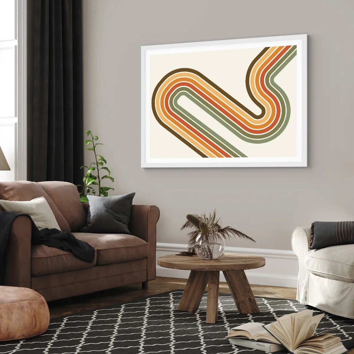 Plagát v bielom ráme - Kľučkovanie do cieľa - 100x70 cm