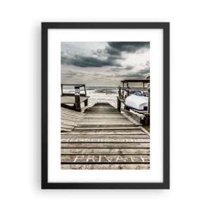 Plagát v čiernom ráme - Severná pláž - 30x40 cm