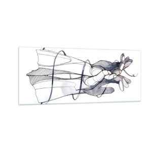 Obraz na skle - Štúdia o dotyku - 100x40 cm