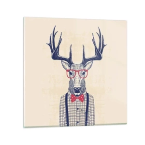 Obraz na skle - Zábavná extravagancia - 30x30 cm