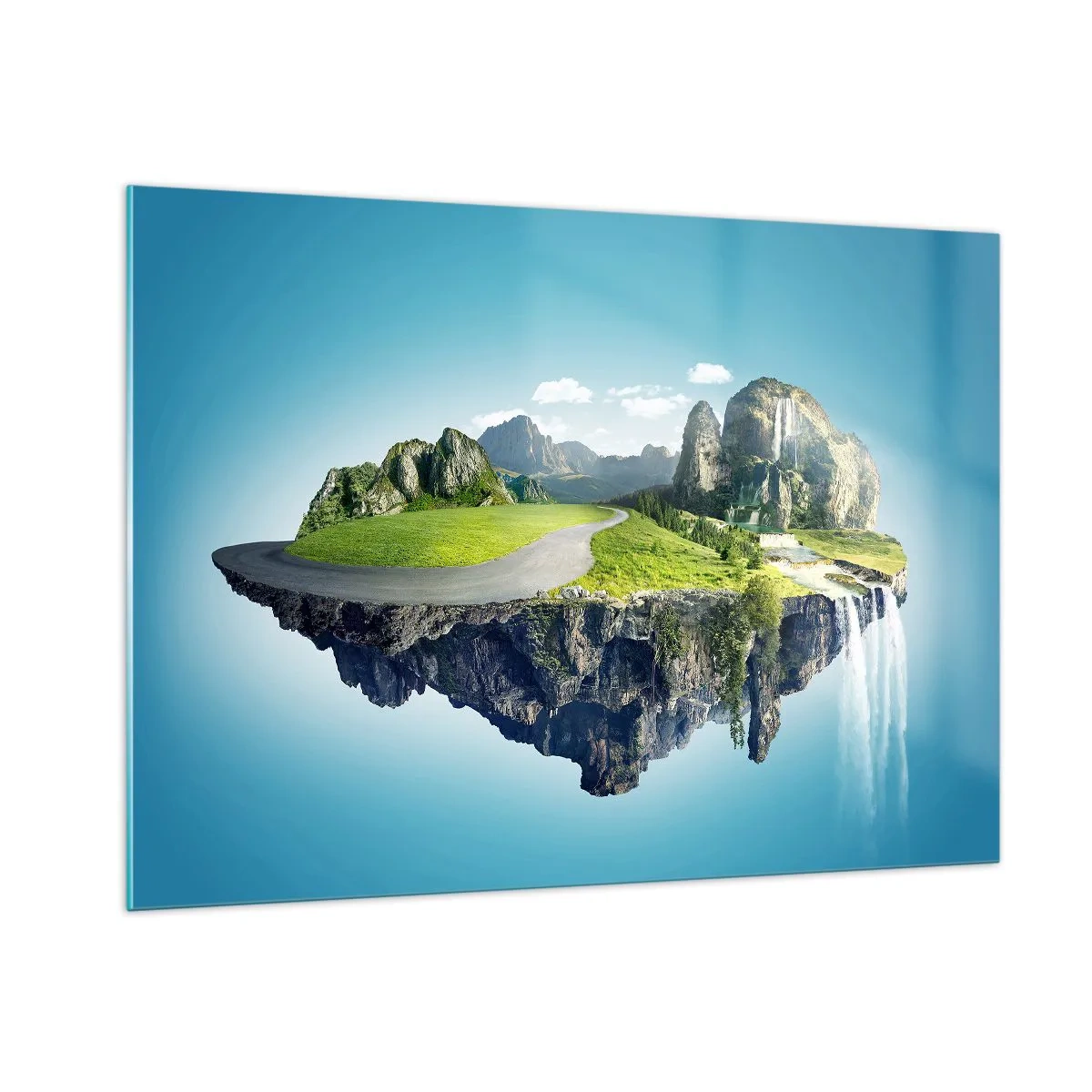 Obraz na skle - Fantastický ostrov - 100x70 cm