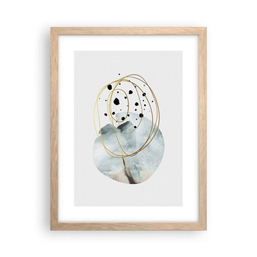 Plagát v ráme zo svetlého duba - V objatí priestoru - 30x40 cm