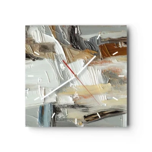 Nástenné hodiny - Farebné nahromadenie - 30x30 cm