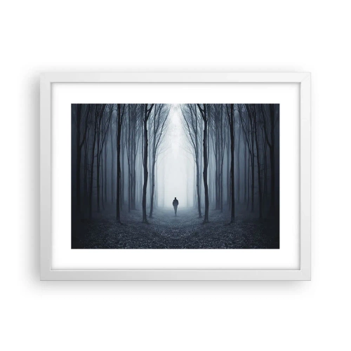 Plagát v bielom ráme - A všetko jednoduché a jasné - 40x30 cm