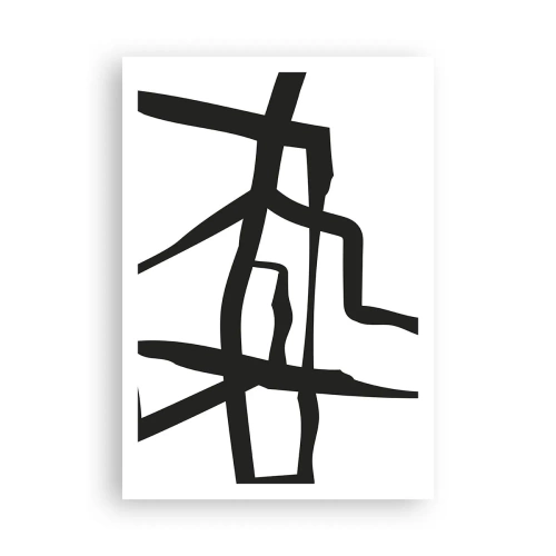 Plagát - Čiernobiela konštrukcia - 70x100 cm