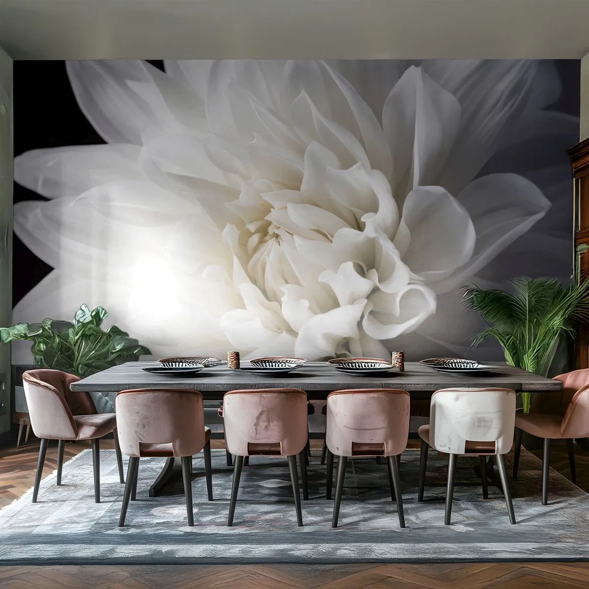 Fototapeta Standard Eco - Ráno s nevestou - Kvetina, Dahlia, Príroda - 500x350 cm