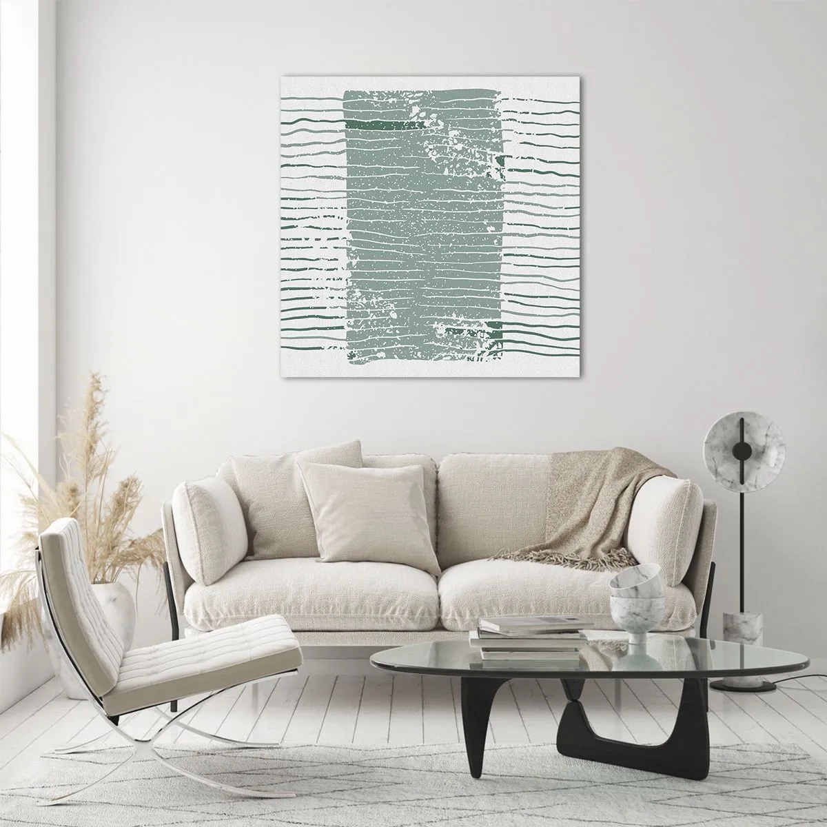 Obraz na skle - Morská abstrakcia - 70x70 cm