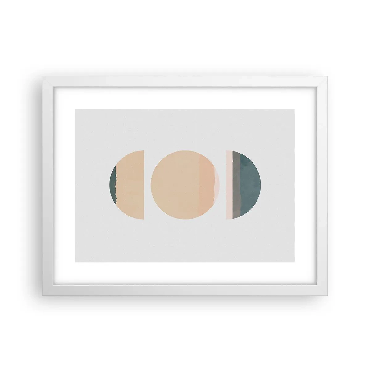 Plagát v bielom ráme - Kruh za kruhom - 40x30 cm