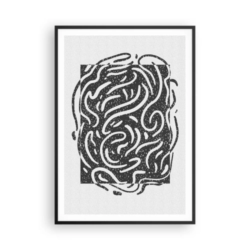 Plagát v čiernom ráme - Abstrakcia: tanec radosti - 70x100 cm