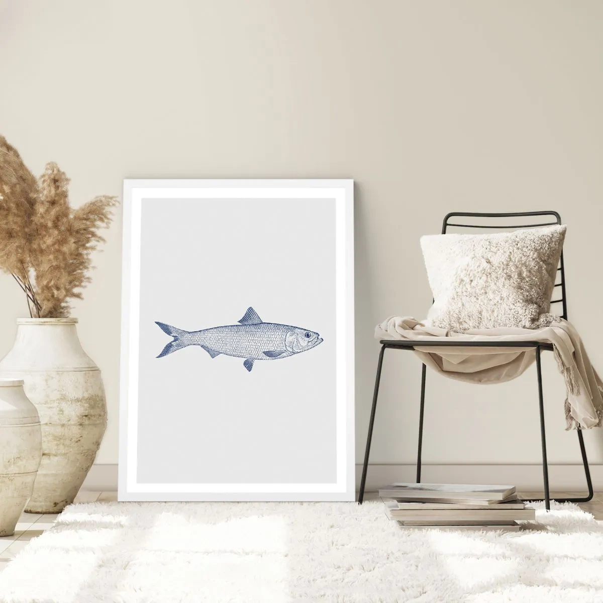 Plagát v bielom ráme - Pozdravy zo severných morí - 61x91 cm