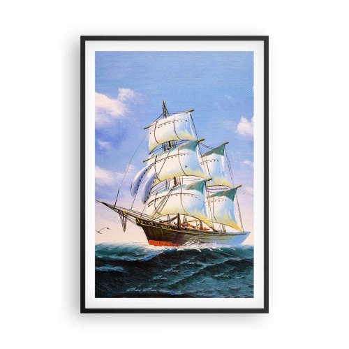 Plagát v čiernom ráme - Hrdo s vetrom - 61x91 cm