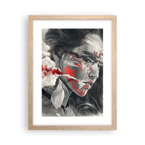Plagát v ráme zo svetlého duba - V škárach absurdity - 30x40 cm