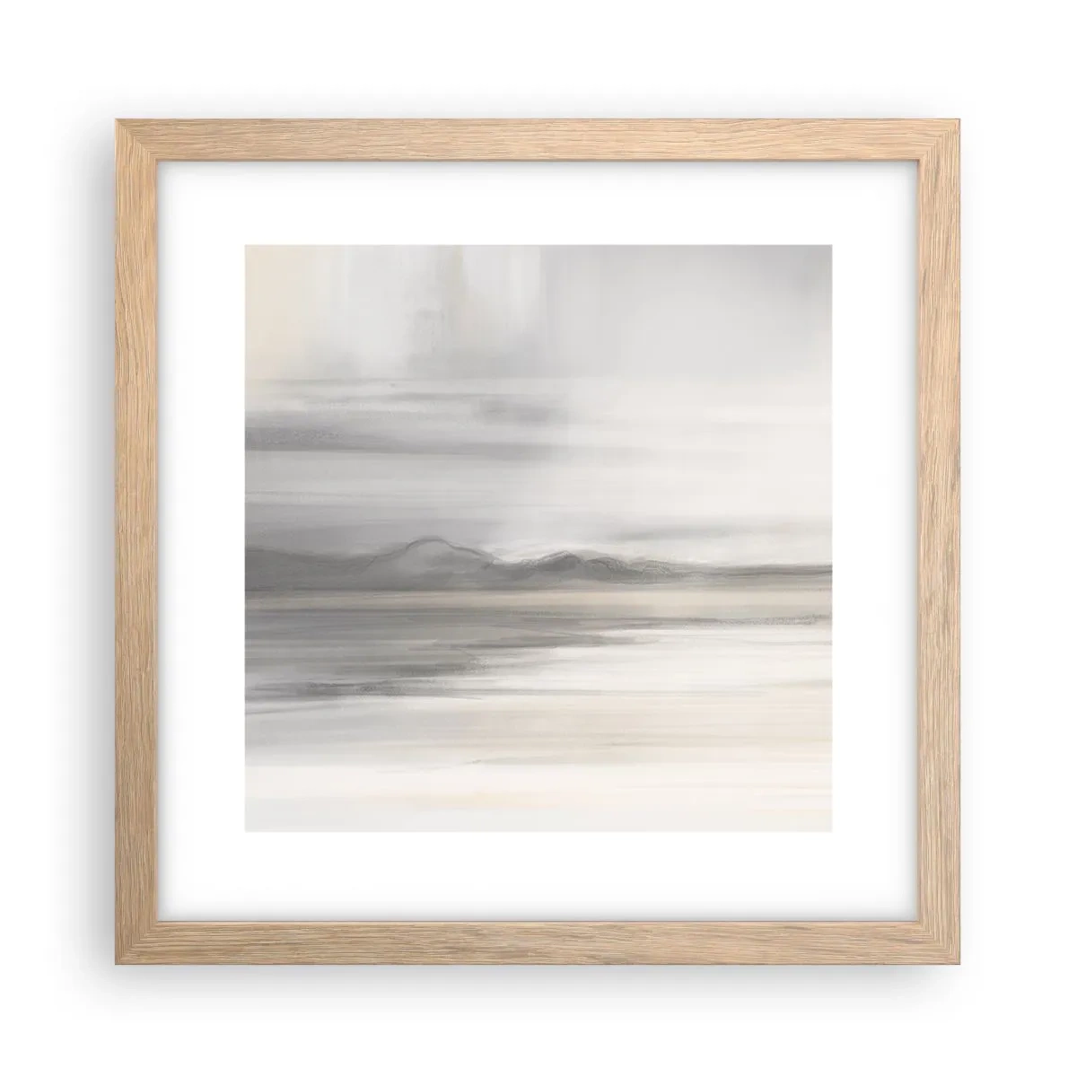 Plagát v ráme zo svetlého duba - Zamyslená diaľka - 30x30 cm