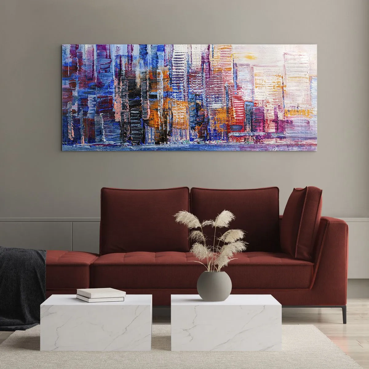 Obraz na skle - Radostná metropola - 100x40 cm