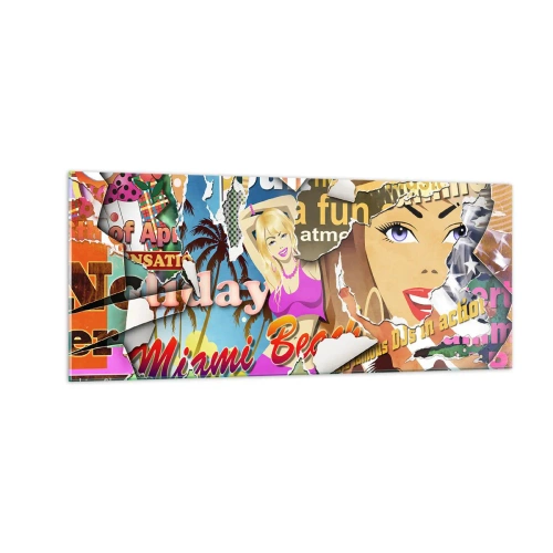 Obraz na skle - Prázdninová retrospektíva - 100x40 cm