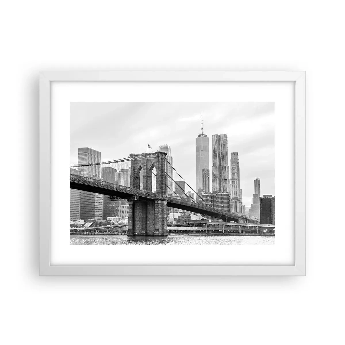 Plagát v bielom ráme - Newyorské zázraky - 40x30 cm