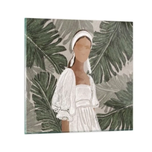 Obraz na skle - Exotický portrét - 40x40 cm