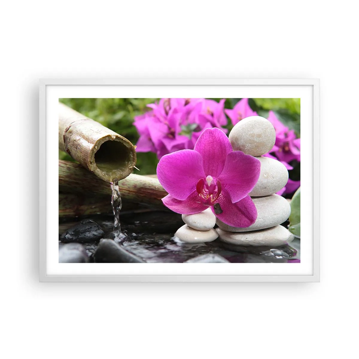 Plagát v bielom ráme - Už odpočívaš - 70x50 cm