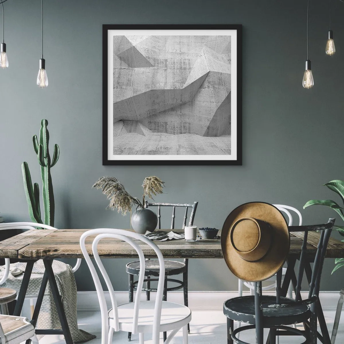 Plagát v čiernom ráme - Skutočná výzva - 40x40 cm