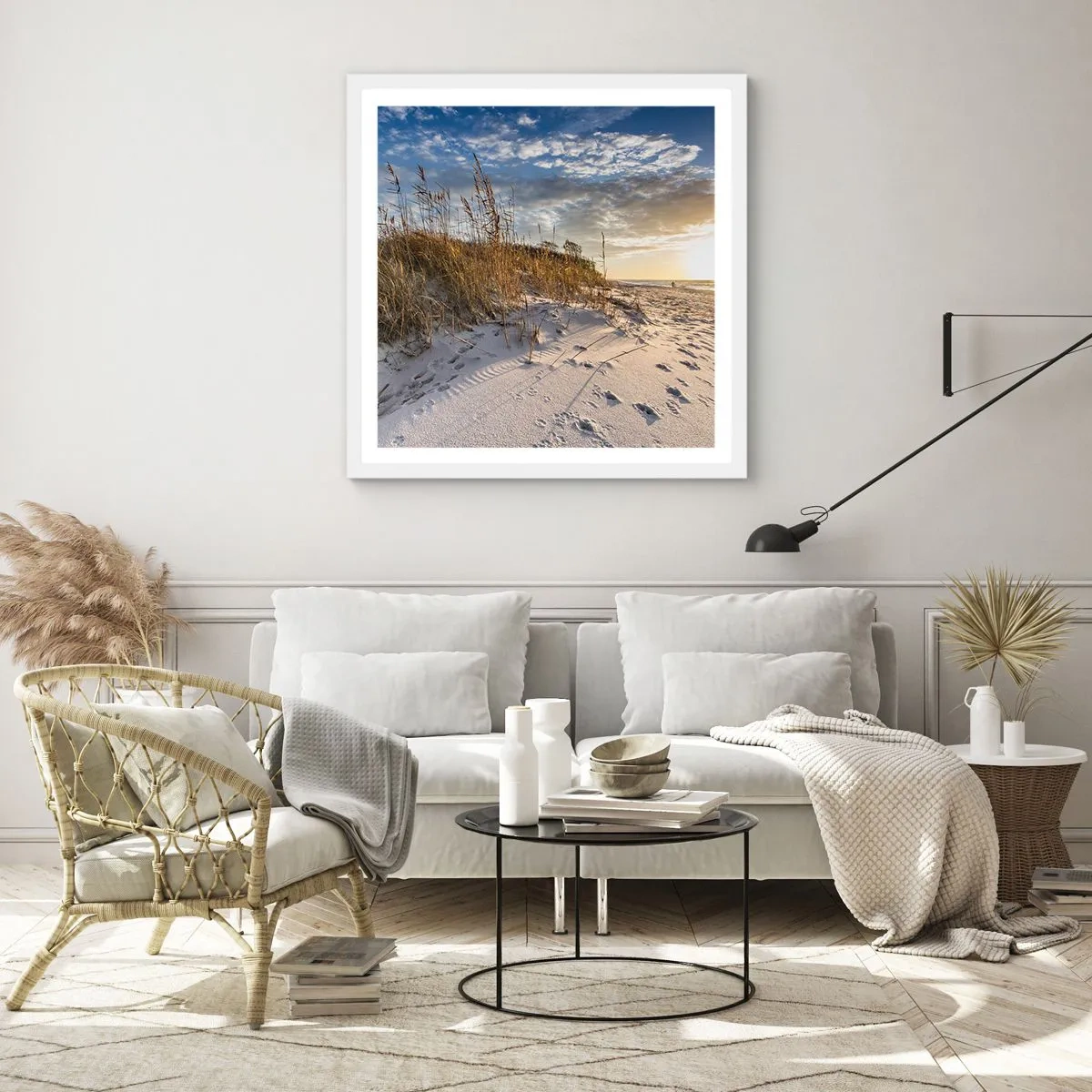 Plagát v bielom ráme - Pozvánka na prechádzku - 50x50 cm