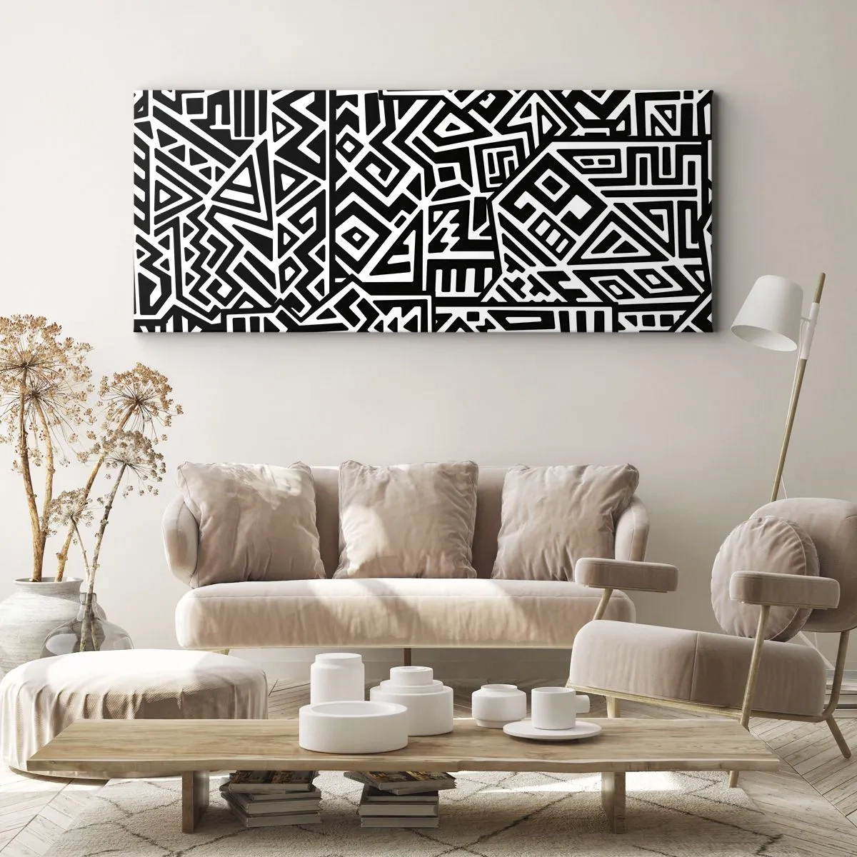 Obraz na plátne - Predkolumbovská kompozícia - 100x40 cm