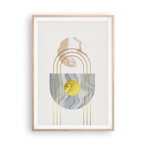 Plagát v ráme zo svetlého duba - Jas a žiarivosť - 70x100 cm