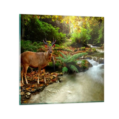 Obraz na skle - Vítajte v mojom svete - 60x60 cm