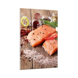 Obraz na skle - Nórske dobrodružstvo v kuchyni - 80x120 cm