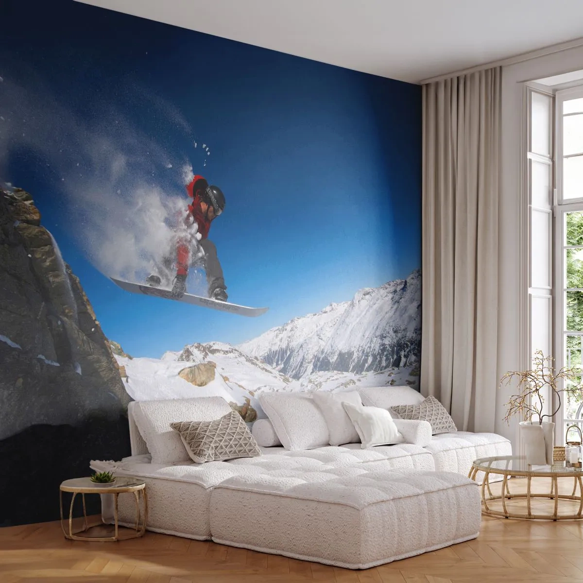 Fototapeta Premium Sand - A stal si sa súčasťou priestoru - Krajina, Snowboarding, Šport - 400x280 cm