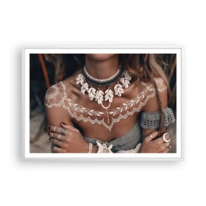 Plagát v bielom ráme - Talizmany, rituály ženskosti - 100x70 cm