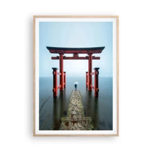 Plagát v ráme zo svetlého duba - Japonské zamyslenie - 70x100 cm