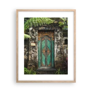 Plagát v ráme zo svetlého duba - Dvere do exotického sveta - 40x50 cm