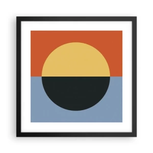 Plagát v čiernom ráme - Kompozícia tepla a chladu - 40x40 cm