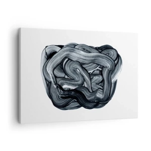 Obraz na plátne - Abstraktná kompozícia v odtieňoch sivej - 70x50cm - Nie je to tak jednoduché - Moderná nástenná dekorácia do obývacej izby a spálne ARTTOR