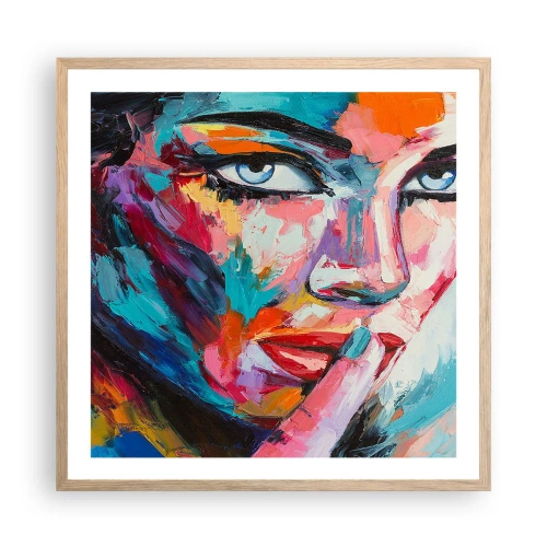 Plagát v ráme zo svetlého duba - Naše prvé tajomstvo - 60x60 cm