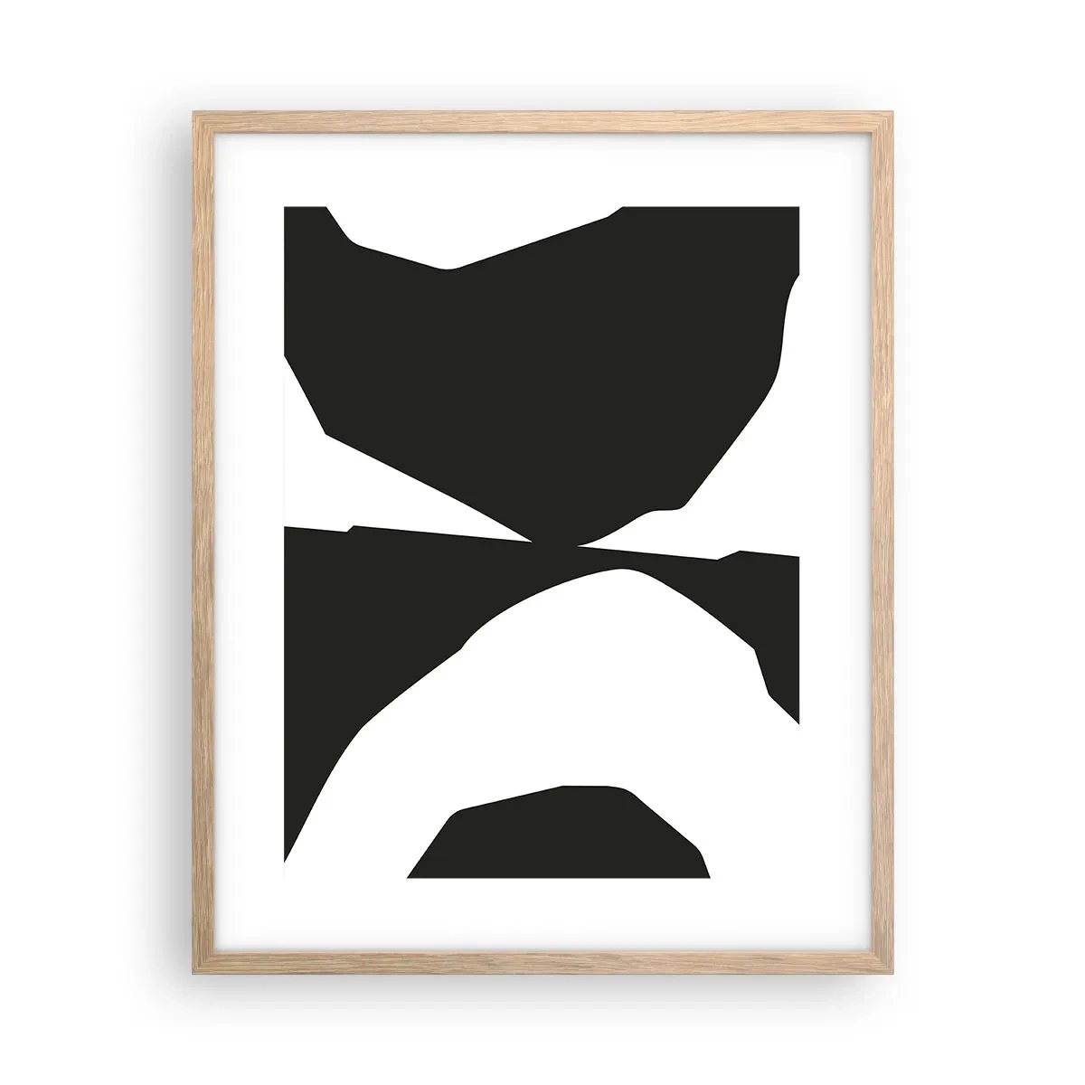Plagát v ráme zo svetlého duba - Positive-negative - 40x50 cm