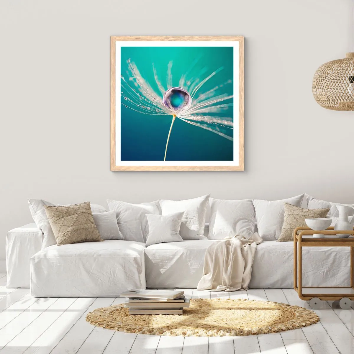 Plagát v ráme zo svetlého duba - Mystický okamih - 60x60 cm