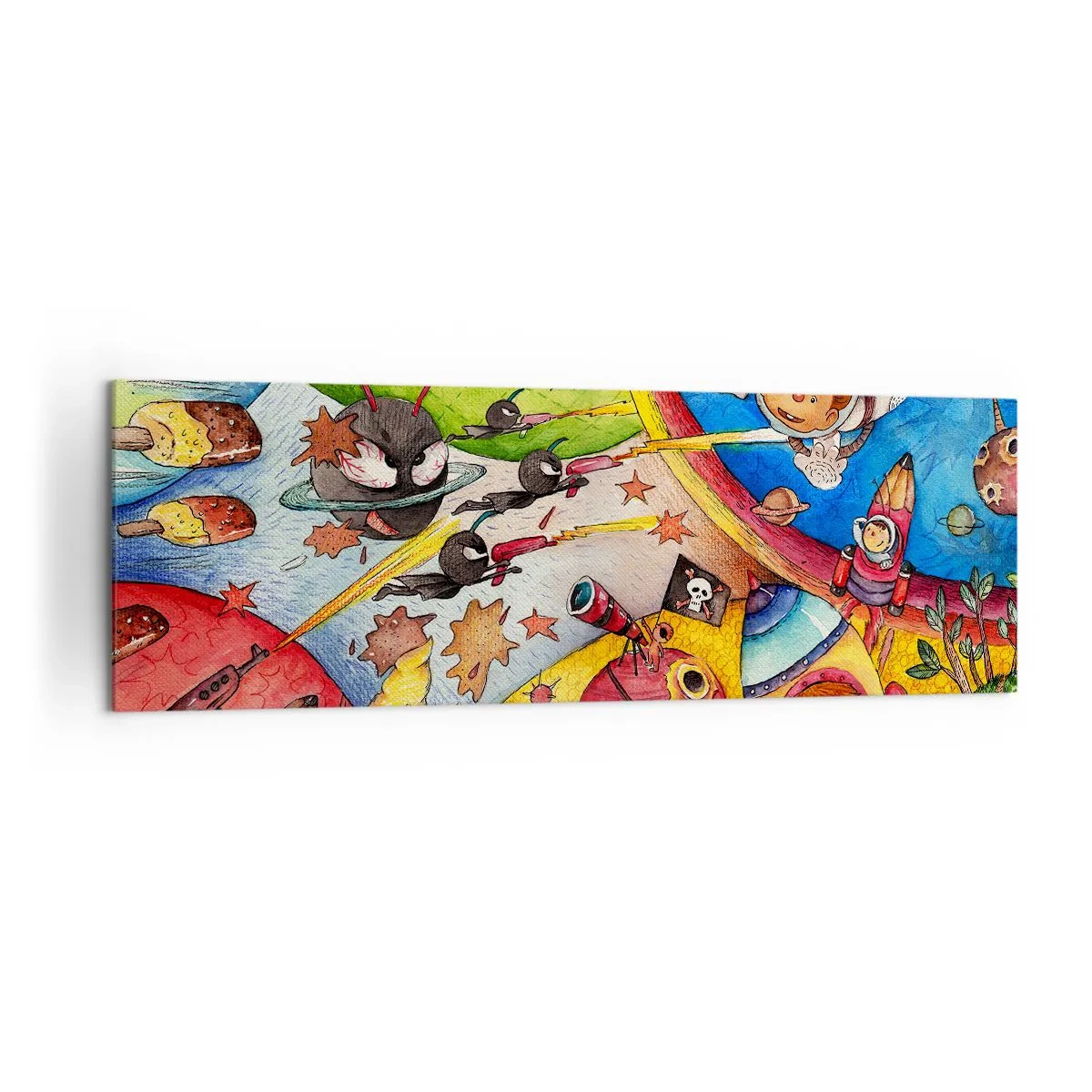 Obraz na plátne - Veľké vesmírne dobrodružstvo - 160x50 cm