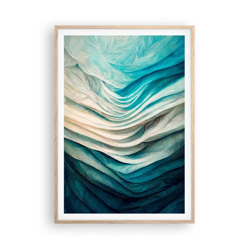 Plagát v ráme zo svetlého duba - Modrá neukojiteľnosť - 70x100 cm