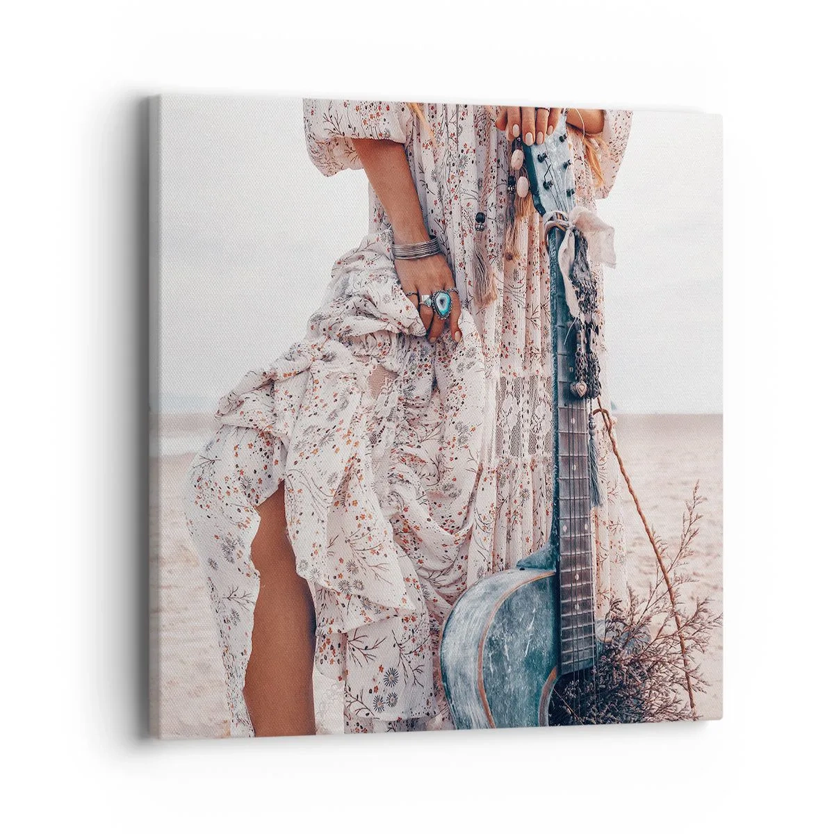 Obraz na plátne - Kvetinové deti na ceste - 40x40 cm